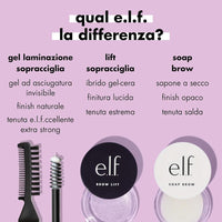 e.l.f. Gel Laminador de Cejas, Fijación Fuerte, Secado Transparente y Resistente al Agua, Crea Cejas Laminadas, Peina y Esculpe Cejas, Vegano y Cruelty-Free