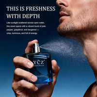 Ycz Charm Unfolds Perfume Marino para Hombres, Colonia Eau De Parfum de Larga Duración, Fragancia Oriental Amaderada