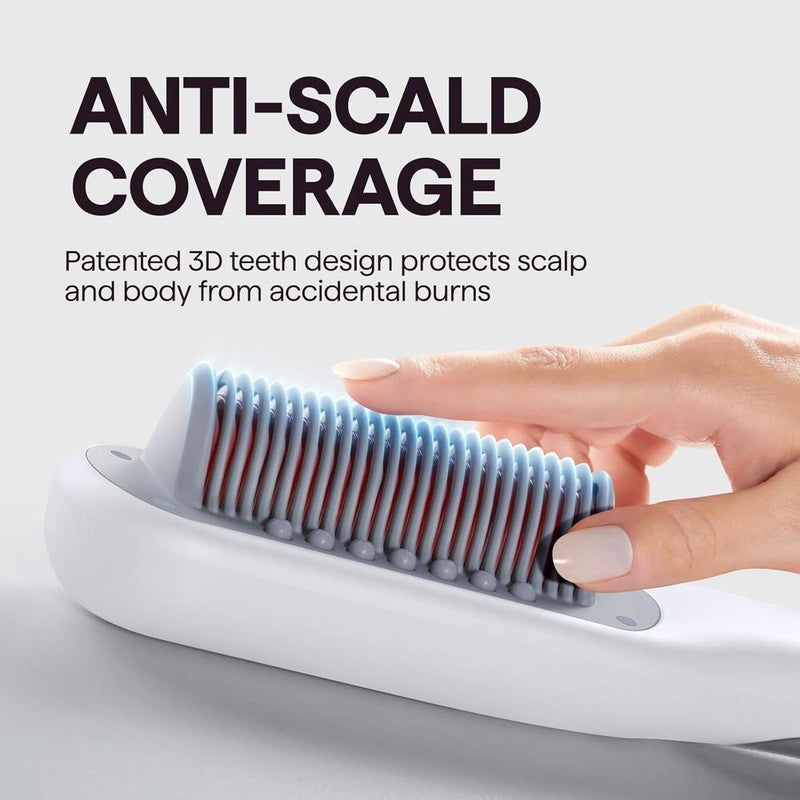 Wavytalk Pro Steam Cepillo Alisador 3 en 1, Vapor Reduce Daño, Nutre y Acelera Alisado, Compatible Voltaje Universal