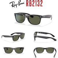 Ray-Ban RB2132 Wayfarer Lentes de Sol Cuadrados para Hombre y Mujer + Kit de Cuidado de Lentes iWear