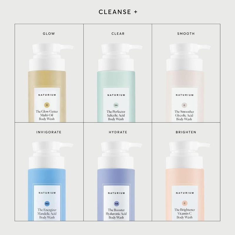 Naturium Glow Getter Gel de Ducha Corporal Hidratante Multi-Aceite, Limpiador Suave Sin Perfume