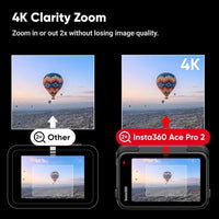 Insta360 Ace Pro 2 con lentes Leica, capturas 8K, dual AI, excelente en condiciones de baja luz y audio superior con reducción de ruido de viento