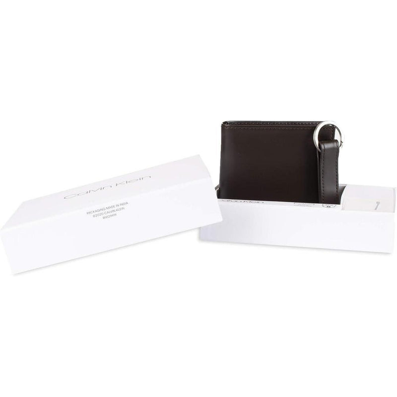 Set de carteras Calvin Klein minimalista y tarjeteros para hombre, diseño de cuero con tecnología RFID