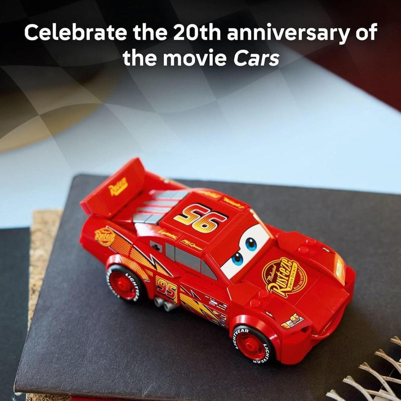 LEGO Speed Champions Lightning McQueen de Disney Pixar Cars, juguete de construcción para niños y niñas de 9+ años