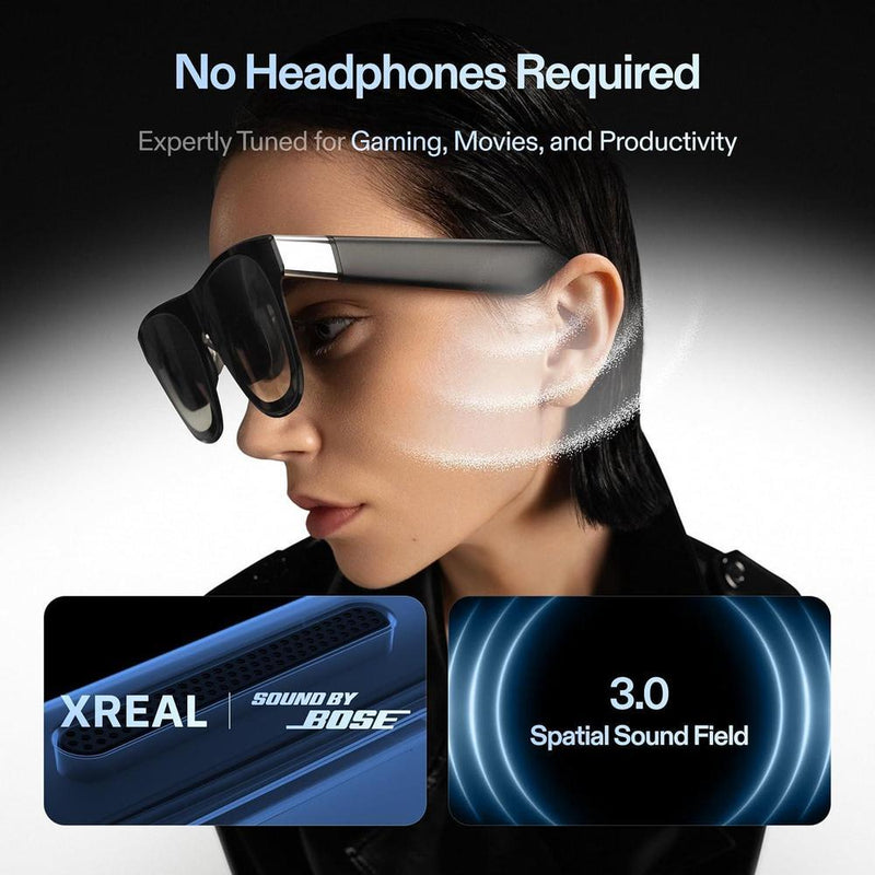 Gafas AR XREAL One Pro con chip X1, óptica X-Prism, sonido Bose, para iPhone, Steam Deck, ROG, Mac, PC y Android