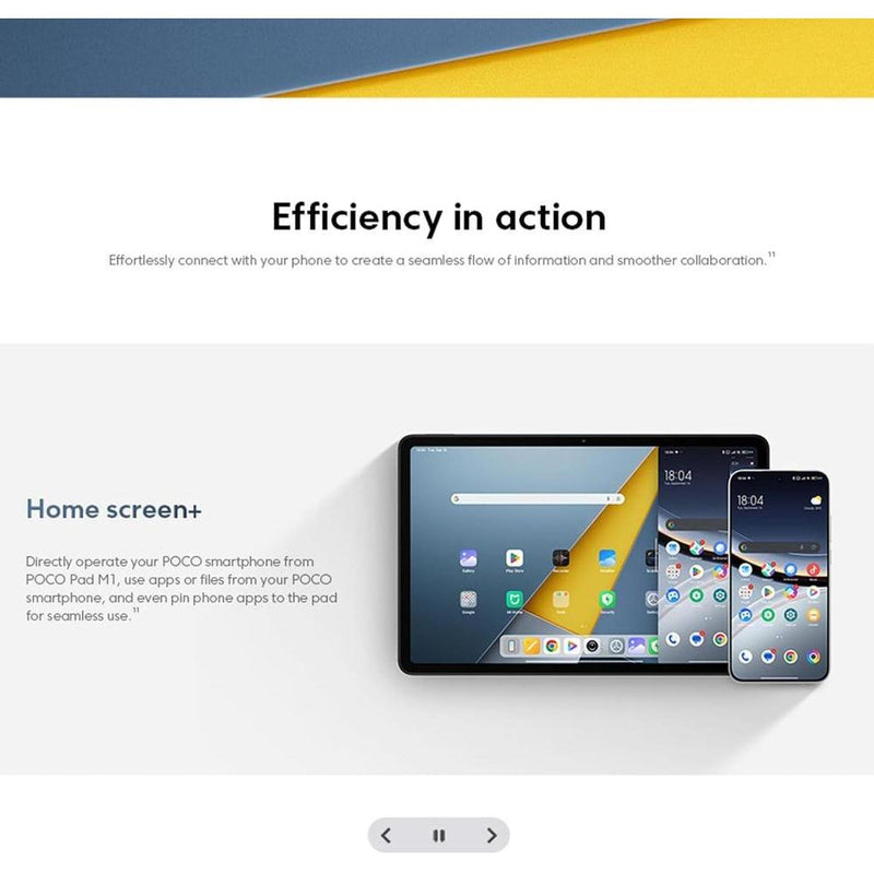 Xiaomi Poco Pad M1 Solo Wifi (Sin Llamadas Ni Texto) Pantalla 2.5k Octa Núcleo 4 Altavoces 256gb + 8gb Gris