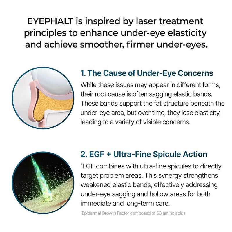 Crema para Bolsas de Ojos Dr.Melaxin Eyephalt, reducción de hinchazón y ojeras, mejora la elasticidad con EGF y Bio-Spicule