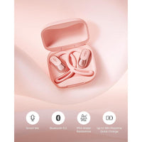 SHOKZ OpenFit Air en rosa, auriculares de oreja abierta, verdaderamente inalámbricos, resistentes al agua y seguros para uso diario