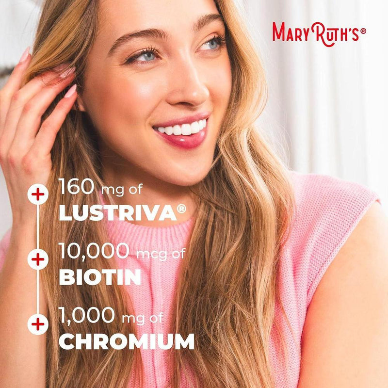 Multivitamínico líquido MaryRuth's con Biotina 10000mcg para el crecimiento del cabello, probado clínicamente en mujeres
