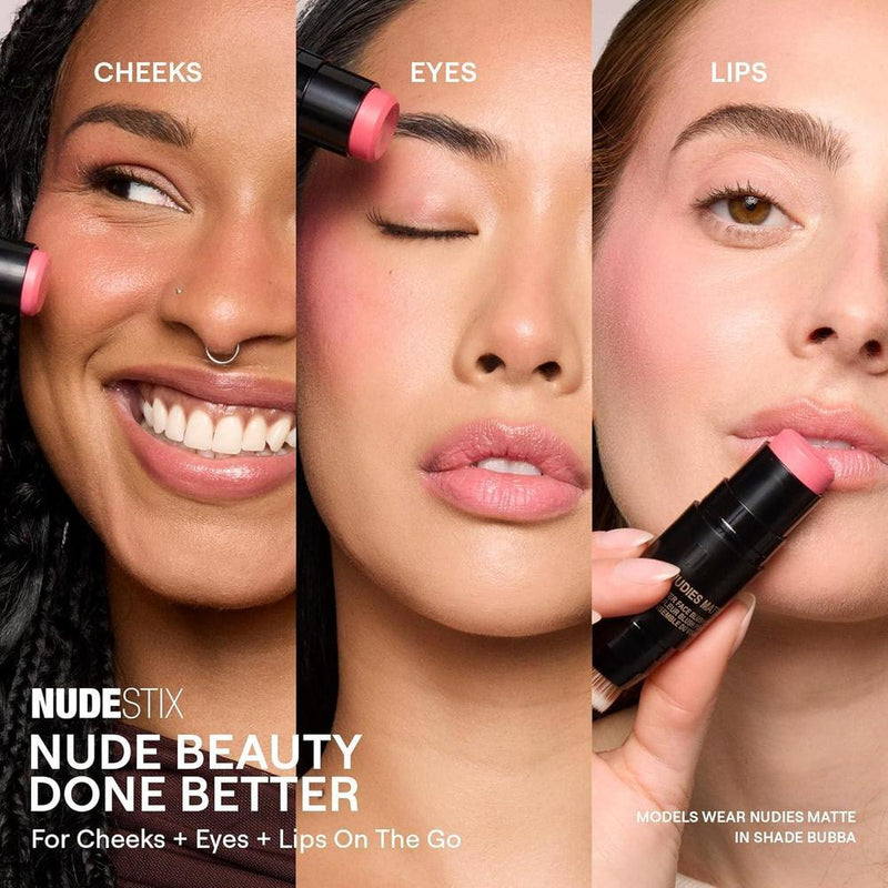 Rubor En Barra Nudestix Nudies 3 En 1 Para Mejillas, Ojos Y Labios Naughty N' Spice