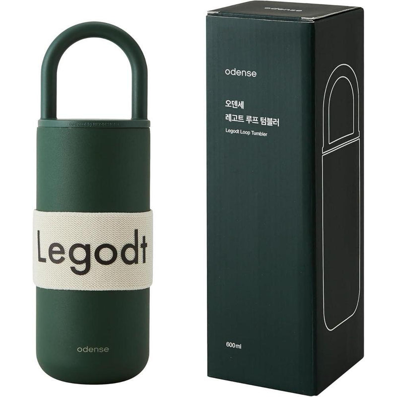 Odense - Vaso térmico Legodt Loop con tapa y asa, aislado, resistente a fugas, de acero inoxidable