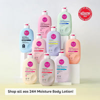 Loción corporal eos Shea Better para piel sensible con hidración de 48 horas, sin fragancia, vegana