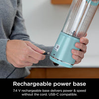 Ninja Blast Batidora portátil e inalámbrica, licuadora personal para batidos y licuados, sin BPA y recargable USB-C