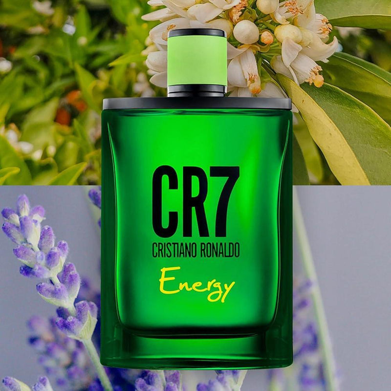 Cristiano Ronaldo CR7 Energy Eau de Toilette - Colonia masculina con cardamomo, lavanda y notas de madera de cedro