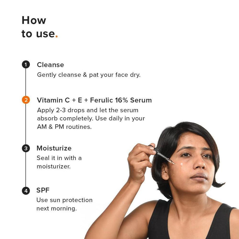 Minimalist Serum Vitamina C+E+Ácido Ferúlico 16% Antiedad e Iluminador 20ml