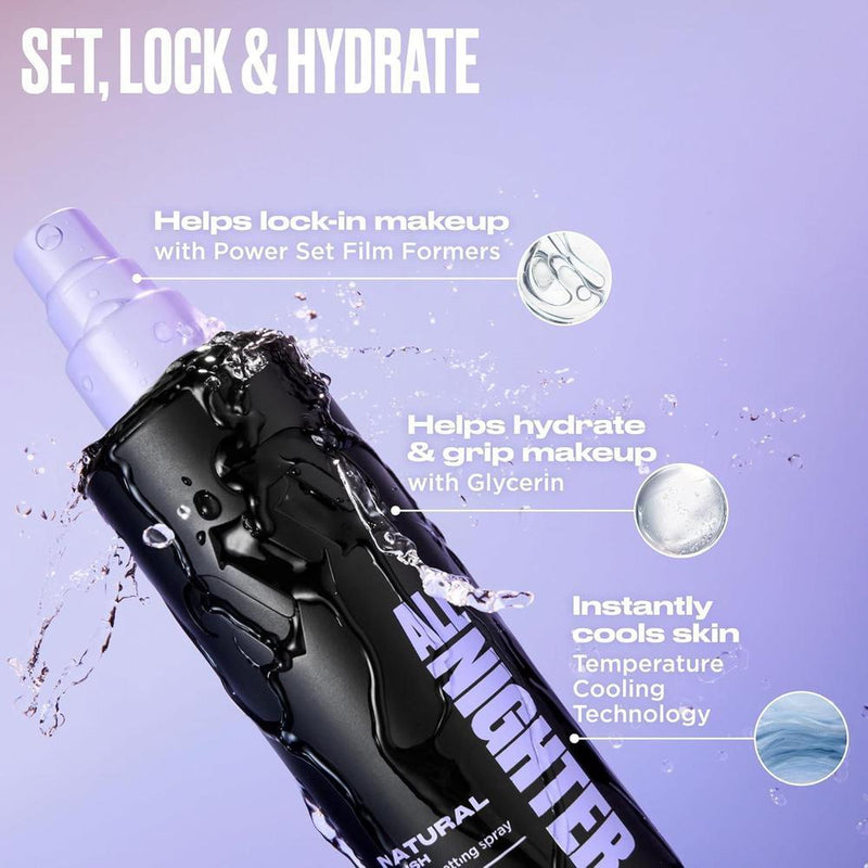 Urban Decay All Nighter Spray Fijador de Maquillaje Impermeable, Acabado Natural, Hasta 24 horas de uso