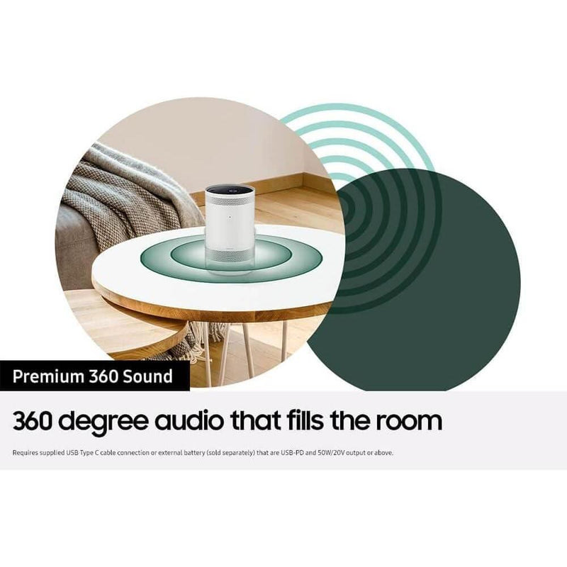 Proyector Samsung Freestyle FHD HDR portátil con sonido 360 y Alexa, ideal para cine en casa, uso interior y exterior