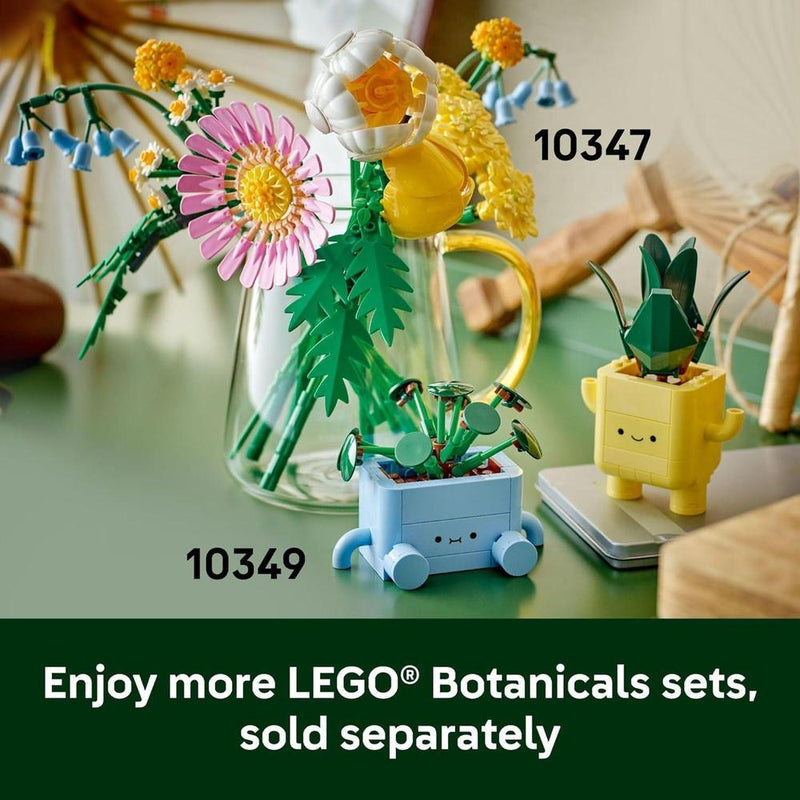 LEGO Botanicals Happy Plants para niños de 9+ - Decoración para escritorio - Regalo perfecto para jóvenes aficionados a las plantas