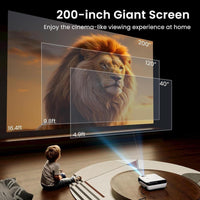 Proyector Mini Bluetooth 1080P Full HD portátil para exterio