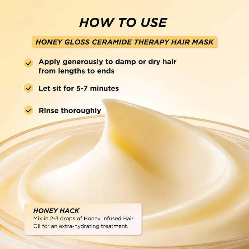 Honey Gloss Mascarilla Capilar Hidratante con Terapia de Ceramidas