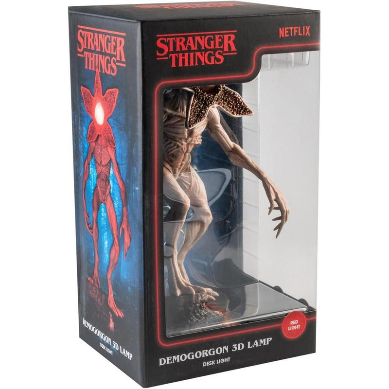 Lámpara Stranger Things con figura Demogorgon, edición coleccionista. Producto oficial de Netflix, alimentado por USB y batería