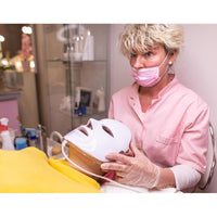 Aphrona Máscara facial LED aprobada por la FDA para reducción de arrugas y eliminación de acné con terapia de luz roja y azul