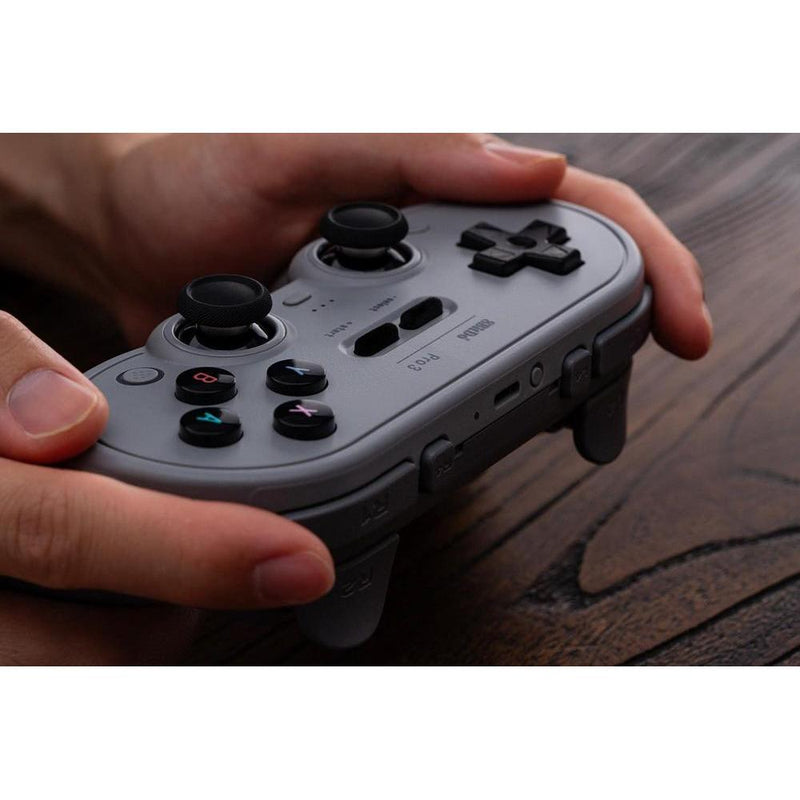 8BitDo Pro 3 Bluetooth Controller compatible con Switch, Windows, Apple y Android, con base de carga y botones intercambiables