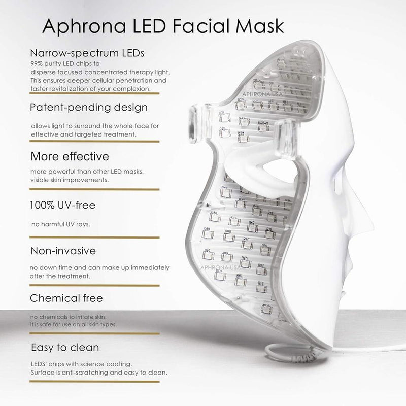 Mascarilla Facial Led Aphrona Aprobada Por Fda Con Fototerapia
