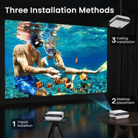 Proyector Mini Bluetooth 1080P Full HD portátil para exterio