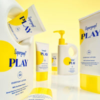 Supergoop! PLAY Everyday Lotion SPF 50 para cuerpo y rostro, ideal para días activos, rápida absorción, resistente al agua
