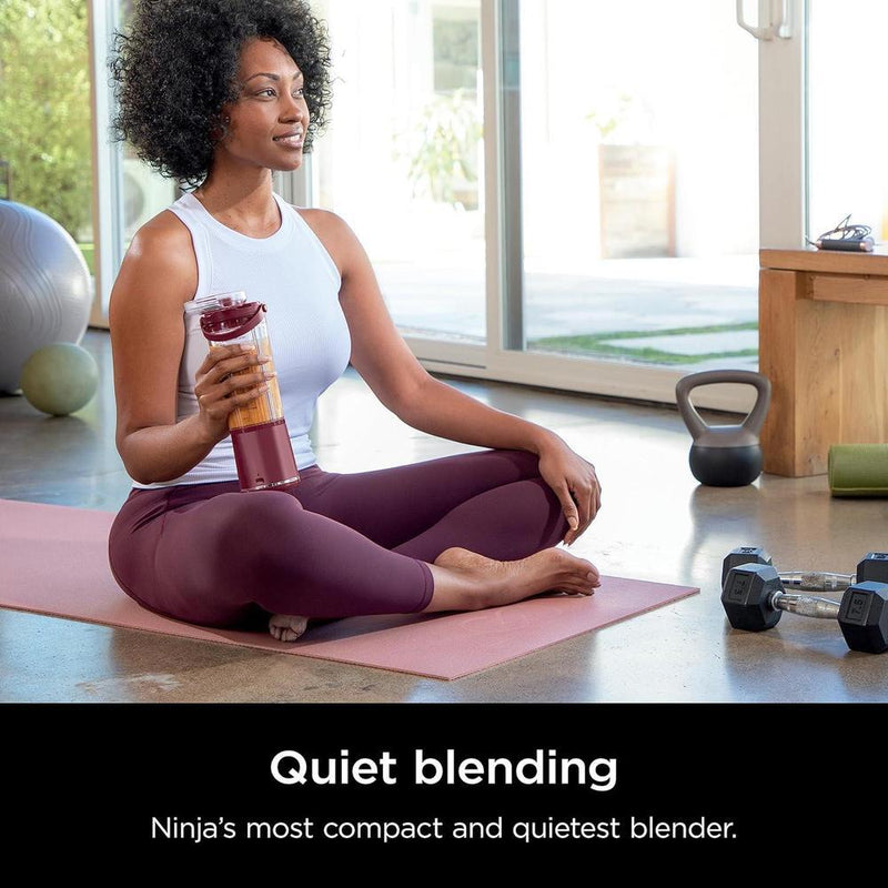 Ninja BC151CR - Licuadora portátil inalámbrica, ideal para batidos, con tapa a prueba de fugas, recargable USB-C y segura para lavavajillas