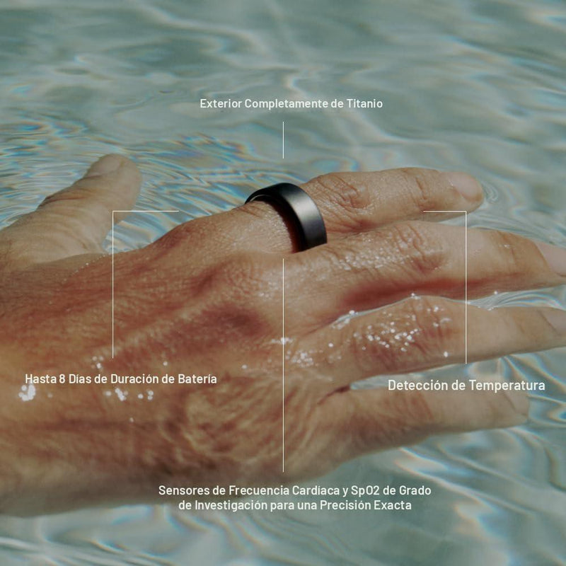 Anillo inteligente Oura 4 en dorado para rastreo de salud, sueño y actividad, compatible con iOS y Android