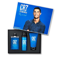 Play It Cool de Cristiano Ronaldo para hombres - Juego de regalo con EDT, gel de ducha y spray corporal