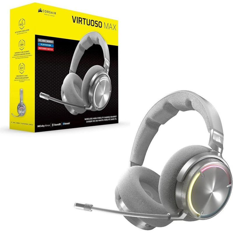 Auriculares inalámbricos para juegos con Dolby Atmos y cancelación de ruido activa Corsair Virtuoso MAX