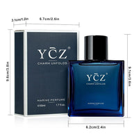 Ycz Charm Unfolds Perfume Marino para Hombres, Colonia Eau De Parfum de Larga Duración, Fragancia Oriental Amaderada