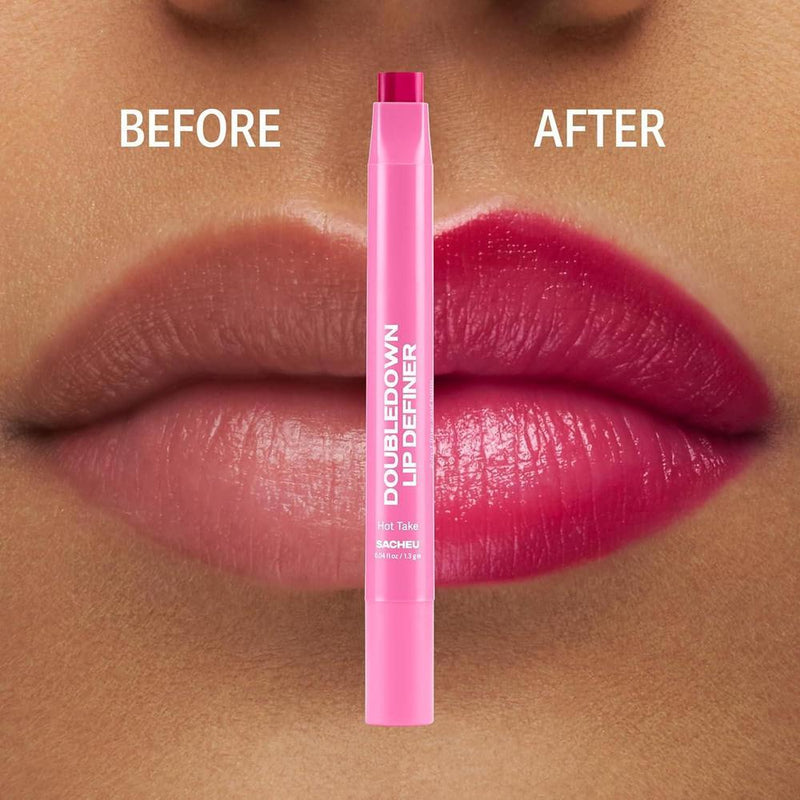 Lip Definer Sacheu 2 En 1: Delineador Y Bálsamo Tono Hot Take