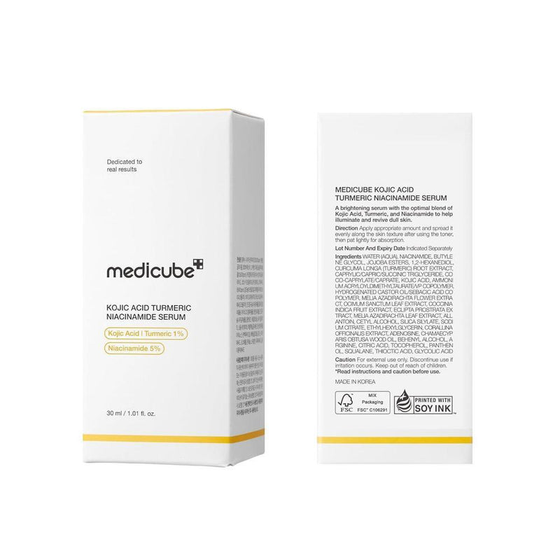 Suero Facial Medicube Cúrcuma Niacinamida 29.85ml Calmante e Iluminador