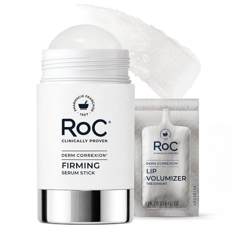 RoC Derm Correxion Lip Volumizer, tratamiento labial con ácido hialurónico y vitamina E, incluye crema suavizante de ojos