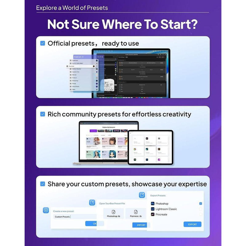 TOUR BOX Elite Plus: Consola creativa programable Bluetooth para edición de fotos y videos, graduación e ilustración