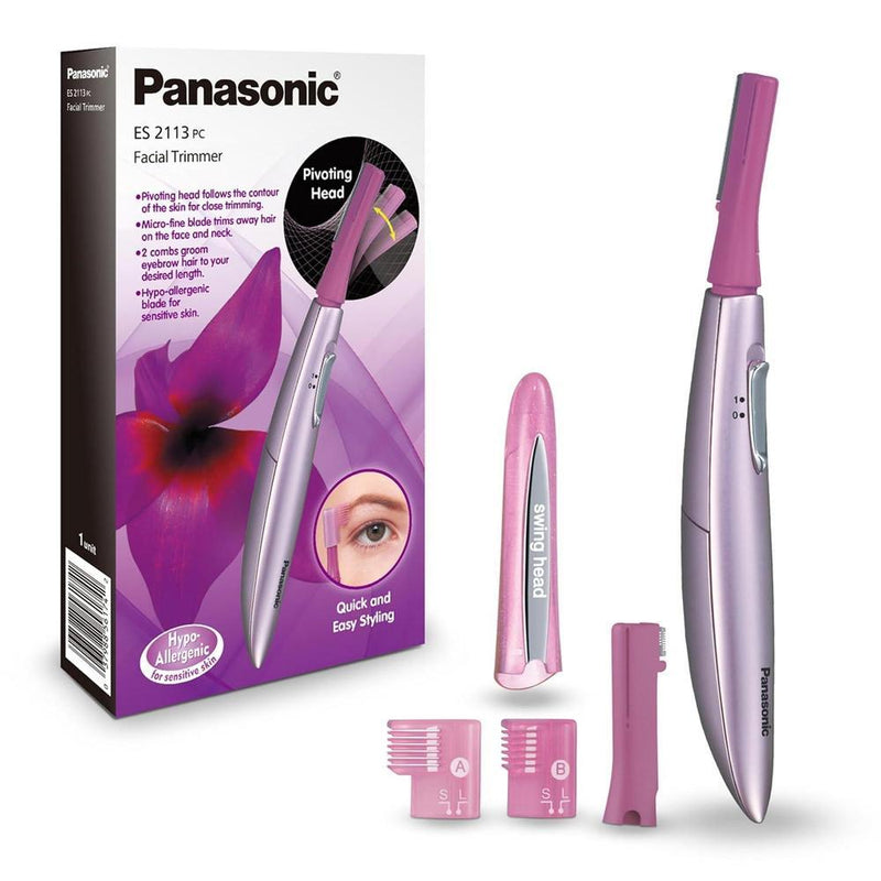 Panasonic Removedor de vello facial para mujer con cabezal pivotante y accesorios de cejas