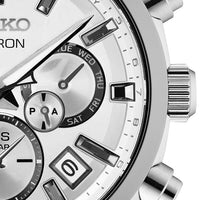 Seiko Astron GPS Solar Dual Time SSH047 Esfera Plateada Acero Inoxidable