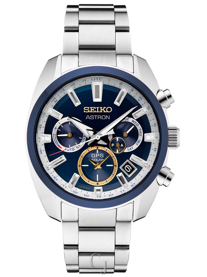 Seiko Astron GPS Solar Dual Time SSH045 Edición Limitada Esfera Azul