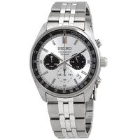 Seiko Motorsports Chronograph Quartz Silver Dial Watch SSB425P1 41.5mm