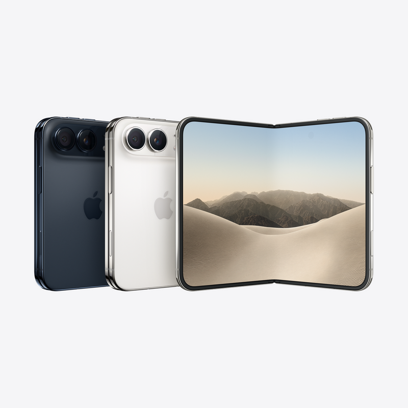 iPhone Duo Star White (7.6" plegable) — los dos acabados