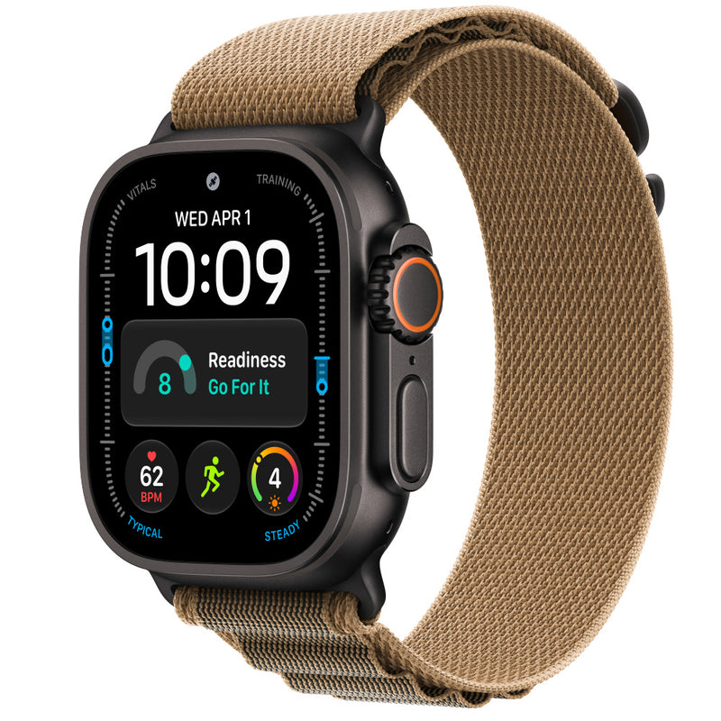 Apple Watch Ultra 4 Black Titanium Alpine Loop Desierto - fondo blanco 1000x1000