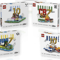 Pack Leyendas del futbol (LEGO Lionel Messi + Lego Cristiano Ronaldo + LEGO Kylian Mbappe + Lego Vinicius Junior)